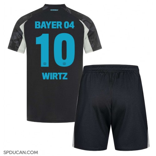 Dječji Nogometni Dres Bayer Leverkusen Florian Wirtz #10 Rezervni 2024-25 Kratak Rukav (+ Kratke hlače)